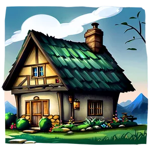 Cozy Cottage Illustration Png Ljl96 PNG image