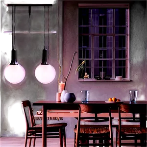 Cozy Dining Room Lighting Png Mfo PNG image