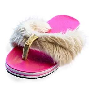 Cozy Faux Fur Flip Flop PNG 6 PNG