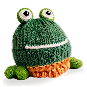 Cozy Frog Hat Knitting Png 06272024 PNG image