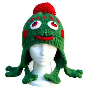 Cozy Frog Hat Knitting Png 06272024 PNG image