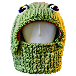 Cozy Frog Hat Knitting Png 06272024 PNG image