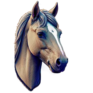 Cozy Horse Head Sketch PNG 8 PNG