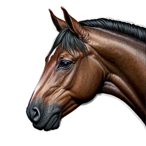 Cozy Horse Head Sketch PNG Jyn