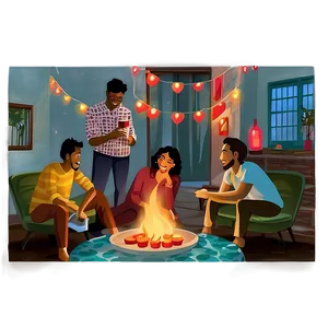 Cozy House Party Gathering PNG 29 PNG