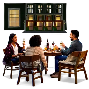 Cozy House Party Gathering Png Tnt25 PNG image