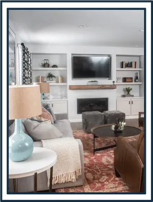 Cozy Modern Living Room Design PNG image