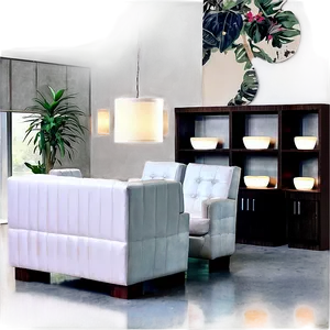 Cozy Salon Waiting Area Png 06252024 PNG image