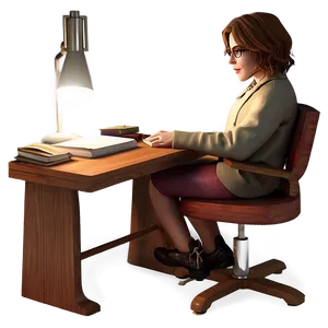 Cozy Study Corner PNG 05212024 PNG