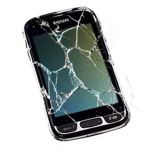 Cracked Cell Phone Display Png 06242024 PNG image