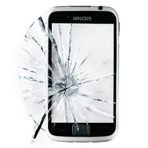 Cracked Cell Phone Display Png Uuj84 PNG image