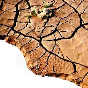 Cracked Dry Riverbed PNG Emp75