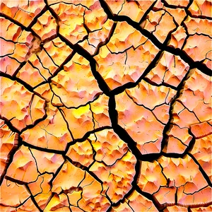 Cracked Earth Top View PNG 12