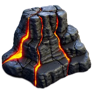 Cracked Lava Floor PNG Dpu