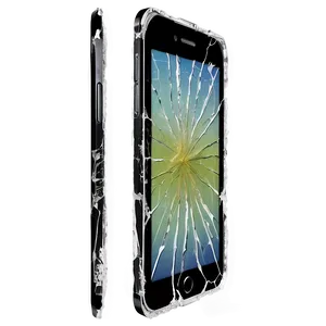 Cracked Lcd Phone Screen Png 06242024 PNG image