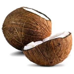 Cracked Open Coconut PNG 05242024