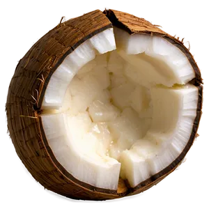 Cracked Open Coconut PNG 05242024