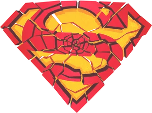 Cracked_ Superman_ Logo_ Artwork PNG image