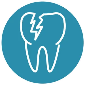 Cracked Tooth Symbol PNG image