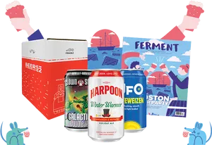 Craft Beer Subscription Box PNG image