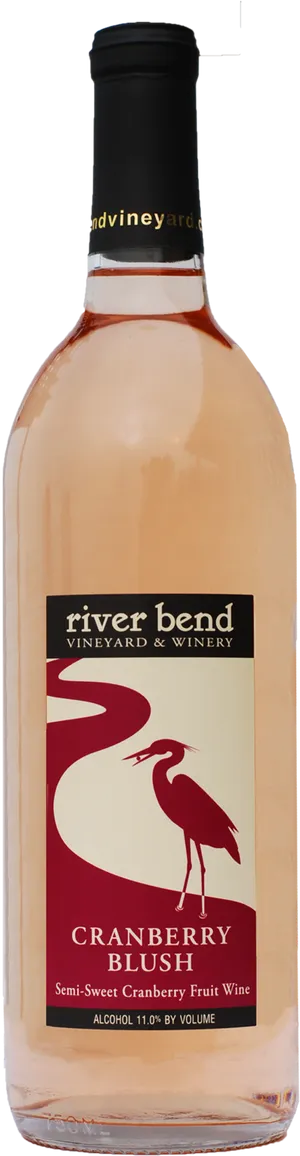 Cranberry Blush Wine Bottle PNG image