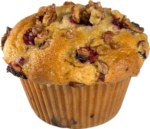 Cranberry Walnut Muffin Delicious Treat PNG image