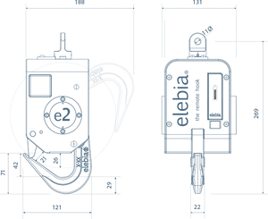 Crane Hook Blueprint Design PNG image