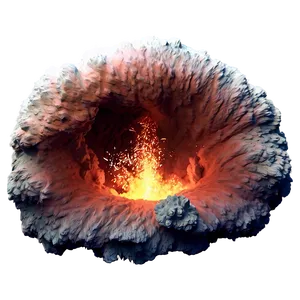 Crater Eruption Explosive Moment PNG 10