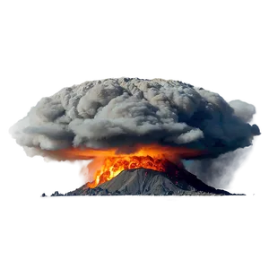 Crater Eruption Explosive Moment PNG Kvm85