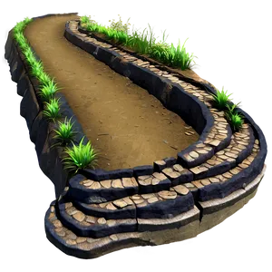 Crater Footpath Winding Trail PNG Rwb PNG