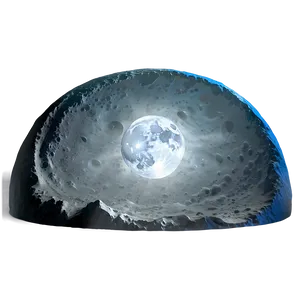 Crater Illumination Moonlight PNG Jmv