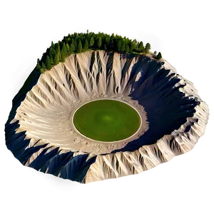 Crater Natural Wonder Landmark PNG 06132024