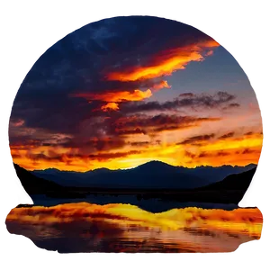 Crater Reflecting Sun Sunset PNG Xiy49 PNG