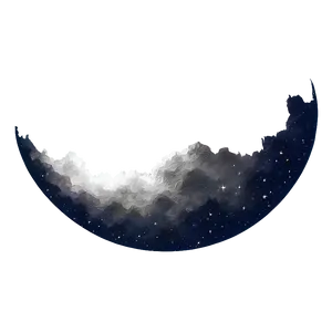 Crater Starry Night Sky PNG 33