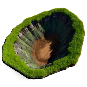 Crater Valley Green Landscape Png Oqo89 PNG image