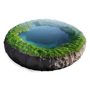 Crater Water Body Calm Png Ien75 PNG image