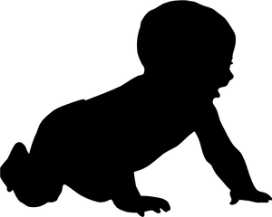 Crawling Baby Silhouette PNG
