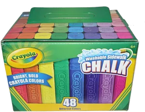 Crayola Washable Sidewalk Chalk Pack48 Colors PNG image