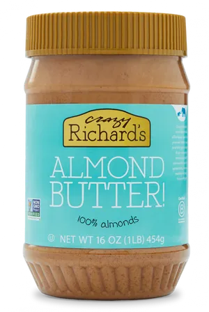 Crazy Richards Almond Butter Jar PNG image