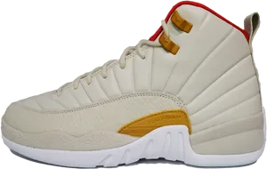 Cream White Air Jordan Sneaker PNG image