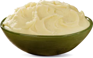 Creamy Mashed Potatoesin Green Bowl