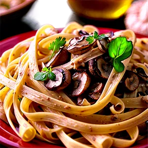 Creamy Mushroom Tagliatelle PNG Yyh44
