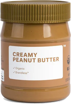 Creamy Organic Peanut Butter Jar PNG
