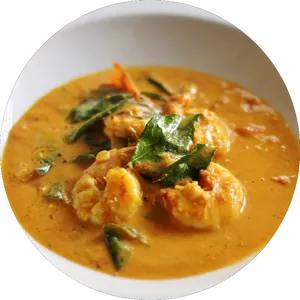 Creamy Prawn Curry Dish PNG image