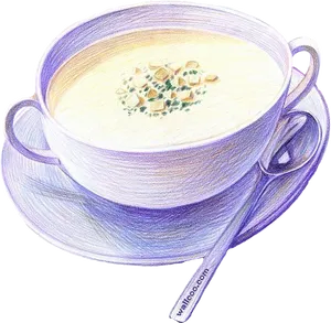 Creamy Soupin Purple Cup Illustration