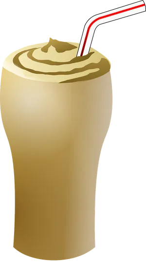 Creamy Vanilla Milkshake Illustration PNG image