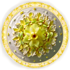 Creamy Yellow Circle Arrangement PNG 95