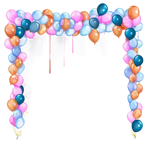 Creative Balloon Garland Backdrops Png 06282024 PNG image