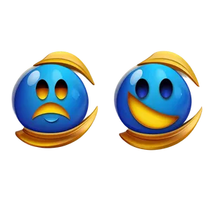 Creative Blue Emojis PNG Portfolio Qjw