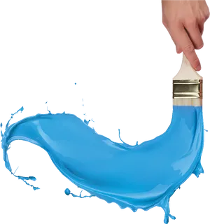 Creative Blue Paint Brush Stroke